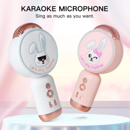 Microphone - X3 Karaoke Speaker Microphone Baby Rabbit TWS Duet