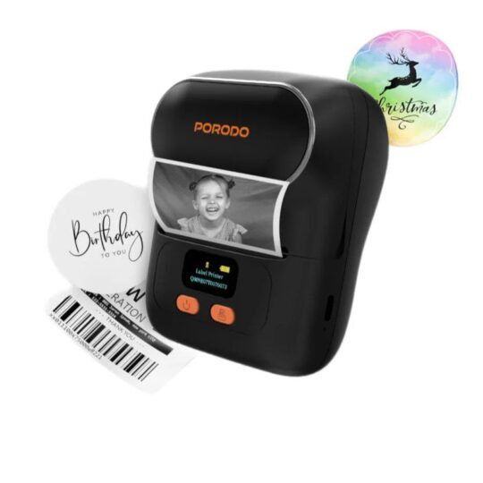 Porodo - LFS047 Thermal Printer Print Labels & Photos Super HD