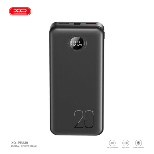XO - PR239 Digital Power Bank 20000mAh 22.5W
