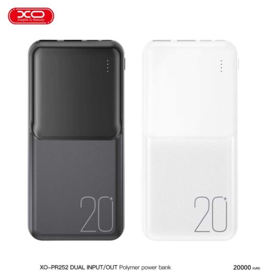 XO – PR252 20000mAh Dual Input/Out Polymer Power Bank -Black