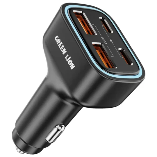 Green Lion - Quad Port Car Charger 70W Max