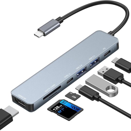 Adapter - 7 Port USB-C / HDTV Multifunction Adapter