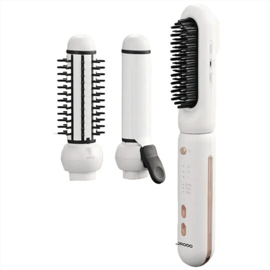 Porodo - 3-In-1 Cordless Hair Styling Tool Hair Straightener & Curling Iron