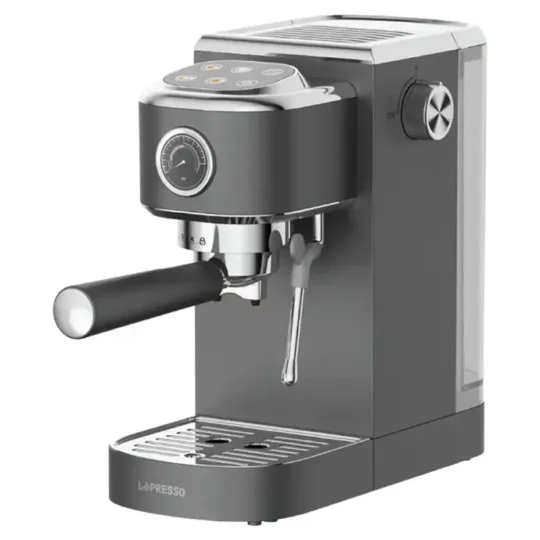 Lepresso - Caffe Virtuoso Hot & Cold Espresso Maker With Steam Wand & Pressure Gauge