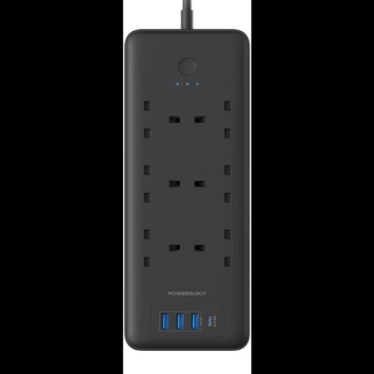 Powerology - 6 AC Multi-Port Power Strip 48W